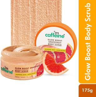 mCaffeine Glow Boost Grapefruit Body Scrub with AHA- Lactic & Glycolic Acid + Niacinamide Scrub