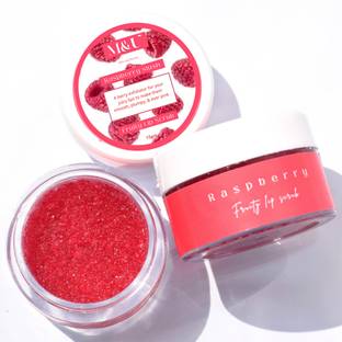 M and U Raspberry Slush Lip scrub for tanned, Pigmented, chapped, darkened lips Scrub