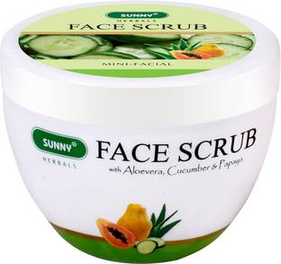 Sunny Herbals FACE SCRUB (With Aloevera, Cucumber & Papaya) Scrub