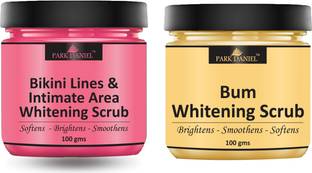 PARK DANIEL Bikini Lines Intimate Area & Bum Whitening Scrub Pack of 2 of 100 gm(200 gms) Scrub