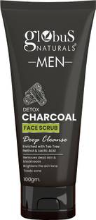 Globus Naturals Anti Pollution & Anti Acne Detox Charcoal for Men Scrub