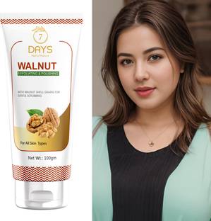 7 Days Deep Cleansing Face Scrub For Glowing Skin, With Walnut Manuka Honey Face Mask Scrub