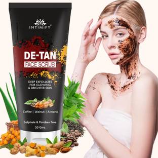 INTIMIFY Detan Body Scrub, Tan Removal Scrub For Glowing Skin, Remove Tan, Dead Skin Scrub