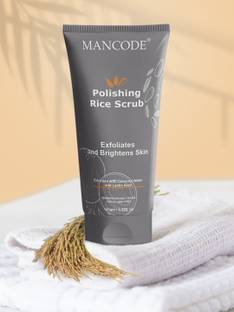 MANCODE Polishing Rice Face Scrub Deep Cleansing Oil Control Exfoliates & Brighten Skin Scrub