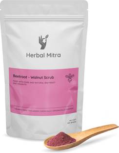 Herbal Mitra Beetroot Face Scrub For De-Tan Removal | Natural Cleanser | Deep exfoliator Scrub