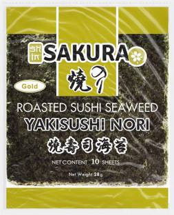 SAKURA Sushi Nori Sheet Roasted Sushi Seaweed 28Gms. Slices