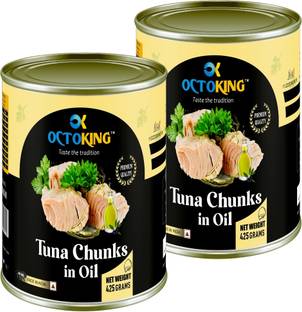 Octoking Tuna Chunks in Oil Sea Foods 425g X 2 Chunks