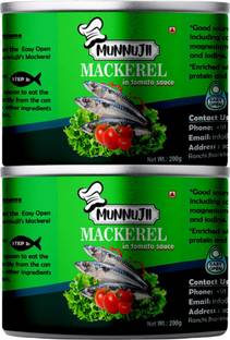 Munnujii Canned Mackerel in tangy tomato sauce 200 gram pack of 2 Fillets