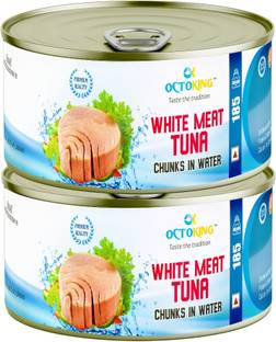 Octoking White Meat Canned Tuna Chunks in Water, Immunity Booster Chunks