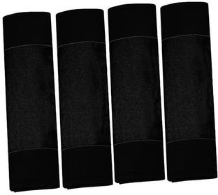 Auto Oprema Soft Auto Black Plain Velvet Seat belt 4 PCS Universal Fit for All Cars Seat Belt Cover
