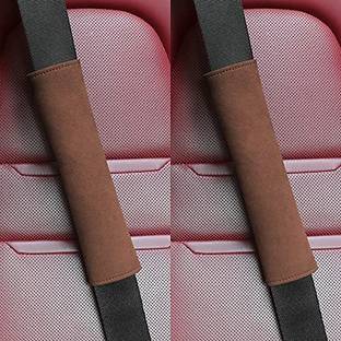 Auto Oprema CAR SEAT BELT COVER & SHOULDER PAD COVER TAN/BROWN UNIVERSAL PACK OF 2 Seat Belt Cover