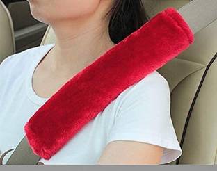 Fluffy Soft Faux Sheepskin Belt Shoulder Pad for Seat More Comfortable Driving, Seat Belt Cover