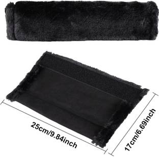 KARTUNBOX Auto Seat Belt Shoulder Pad, Soft Faux Sheepskin Wool Universal Seatbelt Cover Seat Belt Cover
