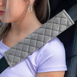 Glitzn Car seatbelt cover for Men/Women/Kid,Fit with All Cars and Backpacks Grey Seat Belt Cover