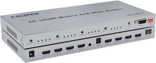 microware 4K HDMI Matrix 4X4 With EDID Support RS232 HDMI Switch 4X4 Matrix With Audio Media Streaming Device