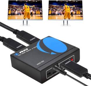 OREI 1x2 Powered 1080P V1.4 Certified HDMI Splitter with Full Ultra HD 4K/2K and 3D Resolutions - 1 Source onto 2 Displays - HDS-102 Media Streaming Device