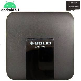 Solid AHD-1002 1GB/8GB Android TV Box with 1 Year subscription SILVER Pack Media Streaming Device