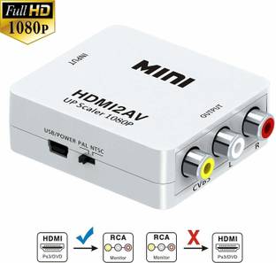 TERABYTE MINI HDMI TO AV Video Converter Selector Box UP Scaler Full HD 720/1080p Media Streaming Device