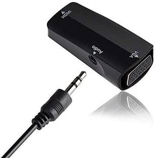 VOOCME HDMI Female to VGA Female Adapter to VGA Converter Adapter with 3.5mm Audio Media Streaming Device