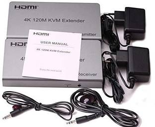 Dye TERABYTE 120M HDMI KVM Extender Transmitter Receiver Over Cat5/5e/Cat6 RJ45 Media Streaming Device