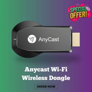 GUGGU AnyCast Wi-Fi Wireless Display Dongle Wireless HDMI Screen Mirroring AdaptorR321 Media Streaming...