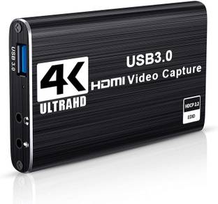 microware 4K Audio Video USB 3.0 to HDMI Video Capture Card 1080P 60fps Video Converter Media Streaming Device
