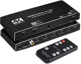 Etzin 4K 4x1 HDMI 2.0b HDMI Switch Audio Extractor EPL-1003H Media Streaming Device
