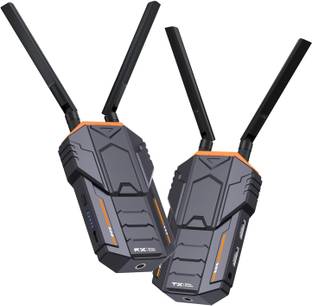 microware Wireless 200 meter Video Transmitter HDMI Loop Out with IR for Videography Media Streaming Device