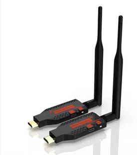 Etzin Wireless HDMI Transmitter and 2 Receiver, 2.4/5.8GHz, 100M/350FT Plug and Play Media Streaming Device