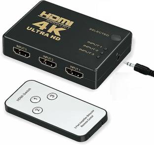 RuhZa HDMI Switch 4k, 3-Port HDMI Switch Splitter switcher Supports 4K,Full HD1080p Media Streaming Device