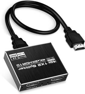 microware 4K HDMI 2.0 Splitter 1X2 1 In 2 Out 4K 60Hz 3D HDR HDCP2.2 UHD Foxtel Duplicator Media Streaming Device