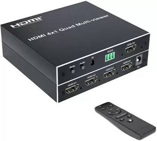 microware 4X1 4 In 1 Out 1080P Hdmi Multiviewer Quad Screen Splitter Seamless Hdmi Switch Media Streaming Device