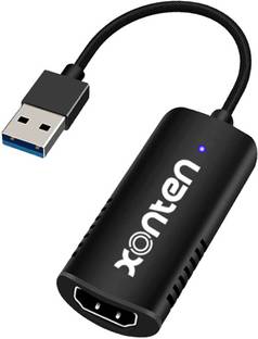 xonten USB 3.0 1080p 60fps (1 Year Warranty) Game Capture Card, Audio Video Capture Card with Heat Cooling Vents, Blue Indication Light| HDMI to USB 3.0 for Live Streaming | DSLR Recording | Gaming Media Streaming Device