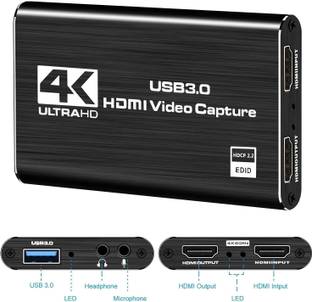 microware 4K UltraHD HDMI USB 3.0 Video Capture for Gaming/Live Streaming/Video Conference Media Streaming Device