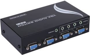 TERABYTE 4 Port VGA Splitter Sharing Switch Box - 4 VGA Input 1 VGA Output Media Streaming Device