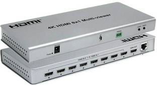microware 8X1 HDMI multiviewer 4k output HDMI Switcher 8 input Seamless, IR Screen Divider Media Streaming Device