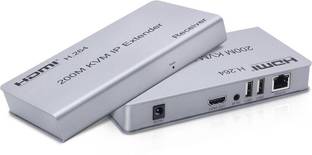 Tobo HDMI Extender 200M KVM Over Ethernet Extender Transmitter + Receiver with USB Ports for Keyboard Mouse to Control The Signal for PC DVD Sky HD Box PS3 PS4 Satellite Box and Other Equipment Media Streaming Device