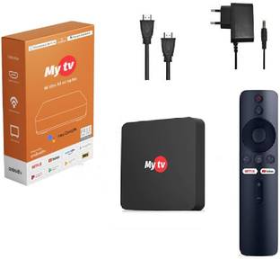 SHAILRON My TV 4K Ultra HD Android Smart TV Box WITH Voice Remote Control Media Streaming Device
