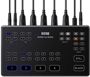 microware Ezcap328 Quada 4 Port HDMI Multi Camera Live Switch Video Capture Card Media Streaming Device