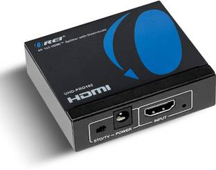 OREI 4K 1x2 HDMI Duplicator Splitter - with Scaler 2 Ports with Full Ultra HD, HDCP 2.2, 4K at 60Hz 4: 4: 4 1080p & 3D Supports EDID Control - UHD-PRO102 Media Streaming Device
