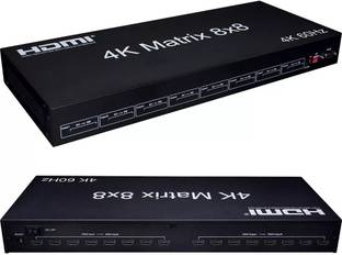 microware 4k60Hz 8x8 Ultra HD HDMI Matrix Switcher 8 In 8 Out with RS232 EDID Switch Media Streaming Device
