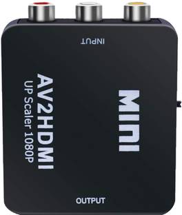 microware Mini AV TO HDMI UP Scaler Full HD 720/1080p Video Converter Media Streaming Device