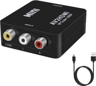 microware AV to HDMI, CVBS RCA Audio and Video Adapter 720p/1080P Media Streaming Device