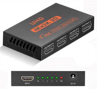 OG X NEXA WITH DEVICE HDMI Splitter Full HD 1080P with Deep Color & HD Audio | UHD 3D 4K x 2K | 1 x 4 Media Streaming Device