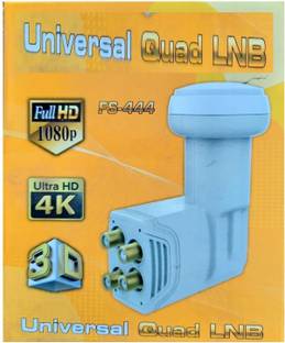 BALRAMA 4 Way Universal Quad LNB 4 Port LNB Satellite TATA Sky Airtel Dish TV, Free DTH Media Streaming Device