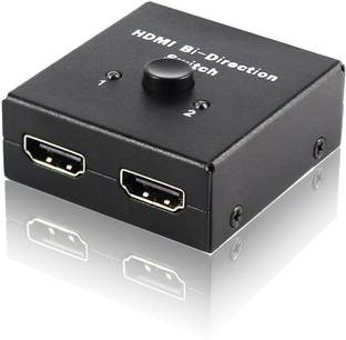 ULTRABYTES 2 Port HDMI Switch Bi-Directional Manual Switcher 2x1 1x2 AB Switch Hub Media Streaming Device