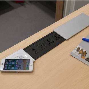 techut slide out with Wireless Charger 10WATT+2Universal Power,2USB Charger,1LAN ,1HDMI Media Streaming Device