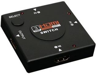 VOOCME HDMI Switch 3 Input to 1 Output Manual HDMI Switcher, Support 4K/3D 1080P, Media Streaming Device