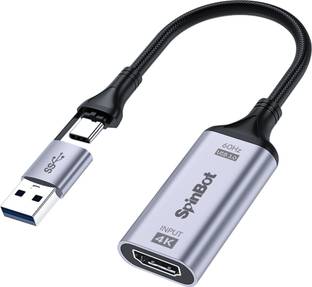 SpinBot Envisage HDMI Video Capture Card for Streaming, Video Recording Media Streaming Device