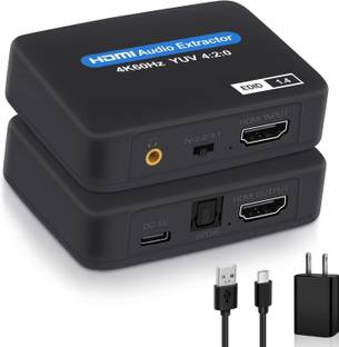 Etzin HDMI Audio Extractor 4K YUV 4:2:0 1.4 Adapter(EPL-876H) Media Streaming Device